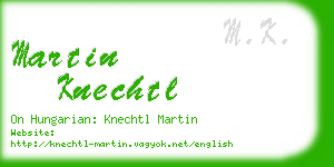 martin knechtl business card